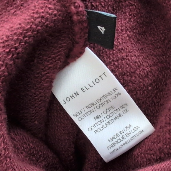 John Elliott - Beach Loopback Cotton-Jersey Hoodie - Burgundy - Picture 10 of 10